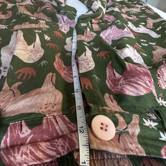 Princess Highway x ModCloth Valley of Llamas Culottes Green AU 6 US 2 - Picture 8 of 9